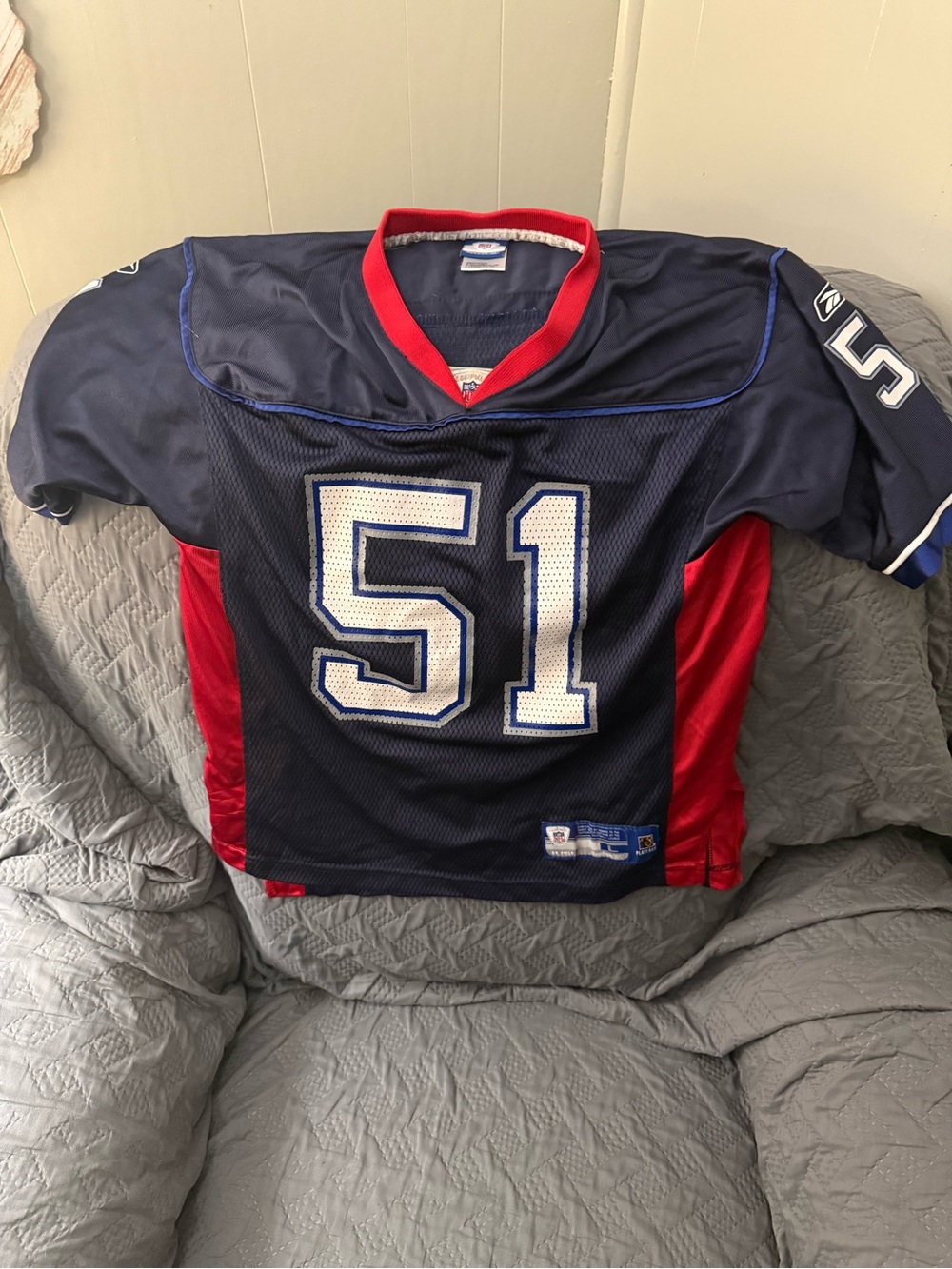 Reebok Navy & Red Kids Football Jersey - 51